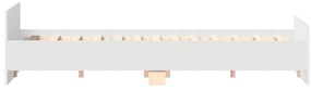 Estrutura de cama com cabeceira e apoio pés 160x200 cm branco