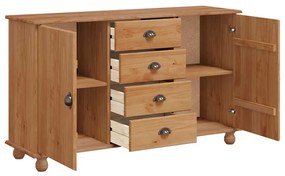 Sideboard 'ASKIM'133,5x40x79 cm Madeira de Pinheiro Sólido