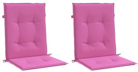 Almofadões p/ cadeira de encosto baixo 2 pcs tecido rosa