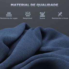 Conjunto de 2 Bancos de Bar Bancos Altos de Cozinha com Encosto e Apoio para os Pés Estofados em Veludo 41x52x97 cm Azul