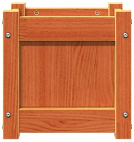 Vasos/floreiras de jardim 2 pcs pinho maciço castanho cera