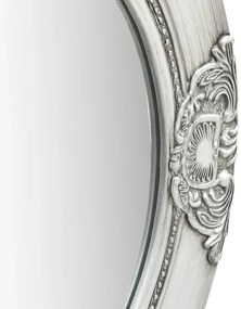Espelho de parede estilo barroco 50 cm prateado
