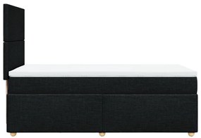 Cama com molas/colchão 90x200 cm tecido preto