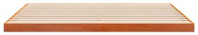 Estrutura de cama 200x200 cm pinho maciço castanho cera