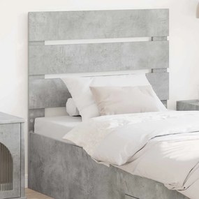 vidaXL Cabeceira com cabeceira Cinzento 75 cm Madeira processada