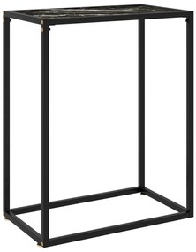 Mesa consola 60x35x75 cm vidro temperado preto