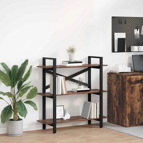 vidaXL Estante Carvalho Defumado 100 x 33,5 x 102 cm