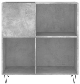 Armário p/ discos 84,5x38x89 cm derivados madeira cinza-cimento