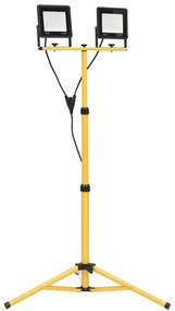 Projetor c/ iluminação LED e tripé 2x50 W branco frio