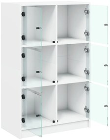 Armário alto c/ portas 68x37x109 cm derivados de madeira branco