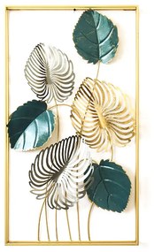 Decoração de Parede Dkd Home Decor Dourado Metal Verde (50 X 8.3 X 91 cm)