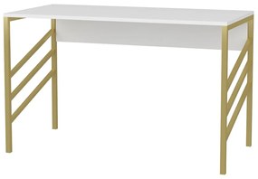 Secretária de Estudo Josephine – Dourado e Branco – 120x60x74,8 cm