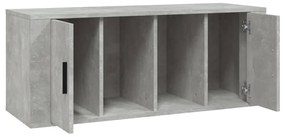 Móvel p/ TV 100x35x40cm madeira processada cinzento cimento
