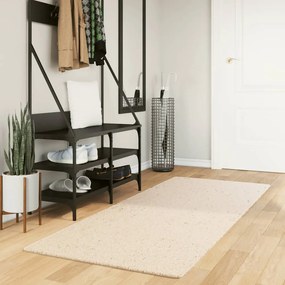 vidaXL Tapete pelo curto macio e lavável HUARTE 80x200 cm bege
