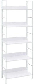 Estante com 5 prateleiras derivados de madeira branco