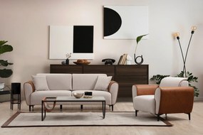 Sofá de 1 Lugar Aren – Bege – 100x85x85 cm