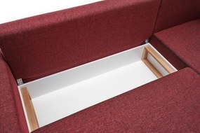 Sofá-Cama de Canto Ece – Vermelho Claret – 315x88x160 cm