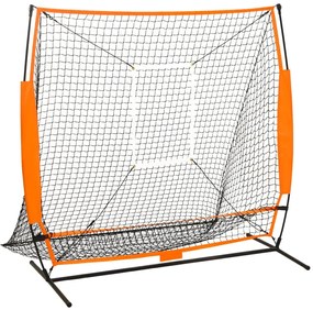 93362 vidaXL Rede p/ treino multidesportivo beisebol 174x76x158,5 cm preto