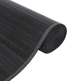 Tapete retangular 70x100 cm bambu cinzento