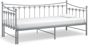 Estrutura sofá-cama de puxar 90x200 cm metal cinzento
