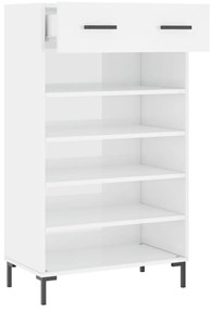 Sapateira 60x35x105 cm derivados de madeira branco brilhante