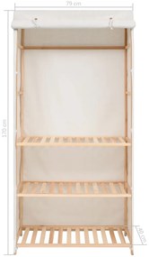 Roupeiro/guarda-roupa 3 prateleiras 79x40x170 cm