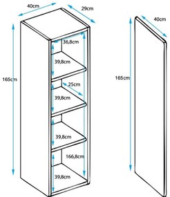 Conjunto de Móveis de Sala Telheiras – 2,6 m – Modular em Branco com M