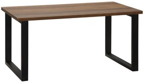 HOMCOM Mesa de Centro Retangular Mesa de Centro Estilo Industrial com Bancada de Madeira e Estrutura de Aço para Escritório Estúdio 100x60x50cm Madeira e Preto