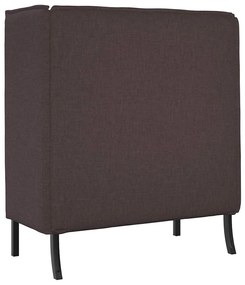 Sofá de Encosto Alto Castanho 109x56x121 cm Tecido