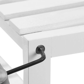 Estante de bambu com 3 prateleiras 60 x 54 x 15 cm Branco