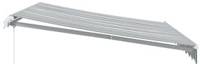 Toldo retrátil manual com luzes LED 300x250 cm antracite/branco