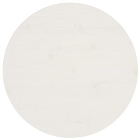 813654 vidaXL Tampo de mesa pinho maciço Ø60x2,5 cm branco