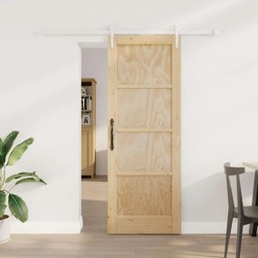 vidaXL Porta Deslizante Manual Natural e branco 73,5 x 198,5 cm