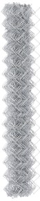 Cerca de Chain Link com 7 Postes 1.6x10 m Aço Galvanizado