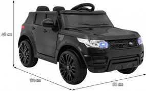 Carro elétrico para Crianças Start Run, 12V Rodas	e assento plástico Preto