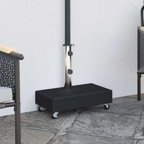 vidaXL Base para guarda-sol 45x25x8 cm granito preto