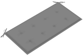 Banco de jardim c/ almofadão cinzento 112 cm teca maciça