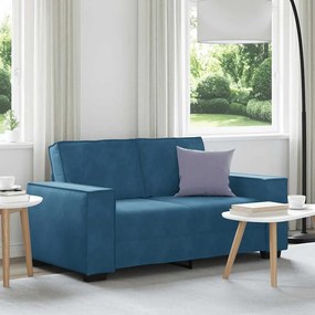 vidaXL Sofá de 2 lugares veludo 160x78x84 cm azul