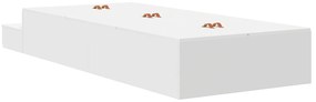 Estrutura de Cama de Armazenamento Branca 90x200 cm