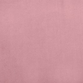 Sofá infantil com apoio de pés 100x50x30 cm veludo rosa