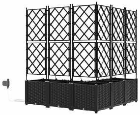Jardineiras de Jardim 1 pc Preto 120 x 120 x 142 cm Plástico
