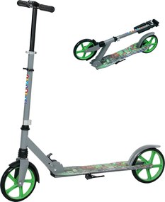 Trotinete para crianças dos 6 aos 12 anos, patinete dobrável de 2 rodas, altura ajustável, para meninas e meninos, patinete verde