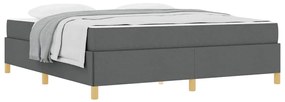 Cama Box Cinza Escuro e Branco e Cinza Escuro 180 x 200 cm