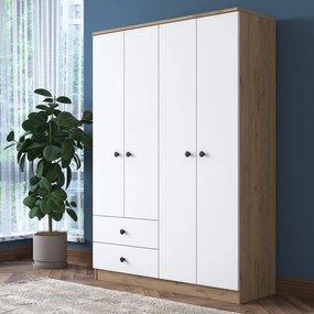 Guardarropa BA108 – Nogueira e Branco – 120x170x42,5 cm