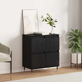 vidaXL Buffet Preto 60 x 35 x 70 cm Madeira processada
