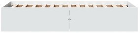 Estrutura de cama 75x190 cm derivados de madeira branco