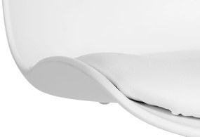 Banco de bar Almada em couro sintético 43,5 x 75-104 x 46 cm Branco