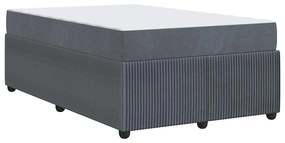 Estrutura de cama com colchão Cinzento escuro 120 x 190 cm