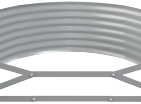 Canteiro elevado jardim 175x100x36 aço revestido a pó cinzento