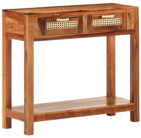 vidaXL Mesa consola 86x30x76 cm madeira recuperada maciça
